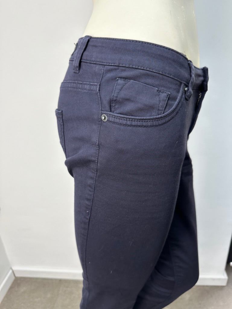 Q.S. Broek maat 36-34 donkerblauw