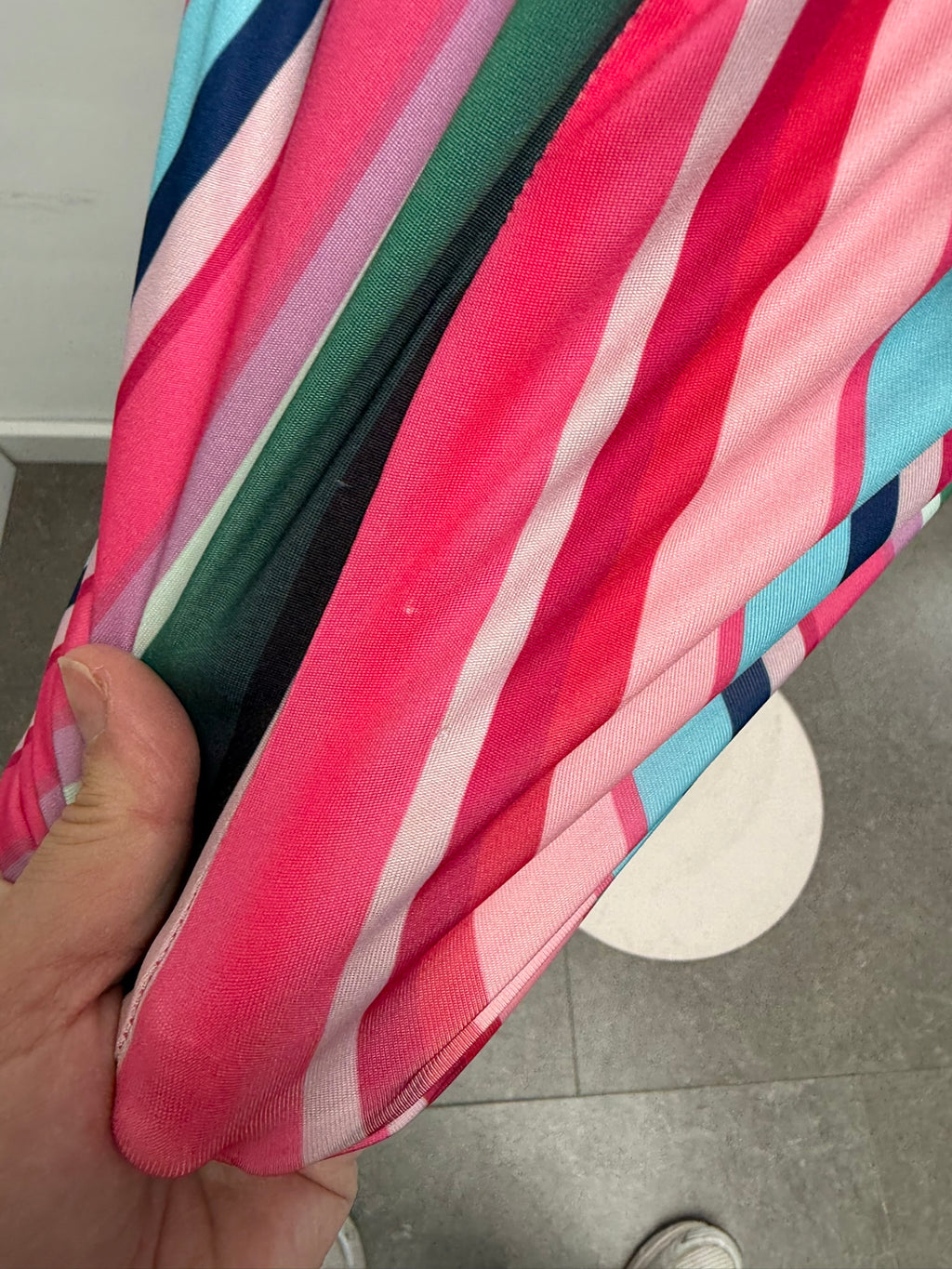 K Design - Jurk - gestreept, knoopsluiting voor, ceintuur maat S