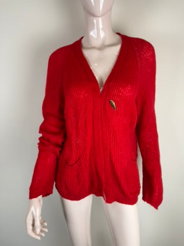 Fabienne Chapot - Vest - rood, gebreid, V-hals - L