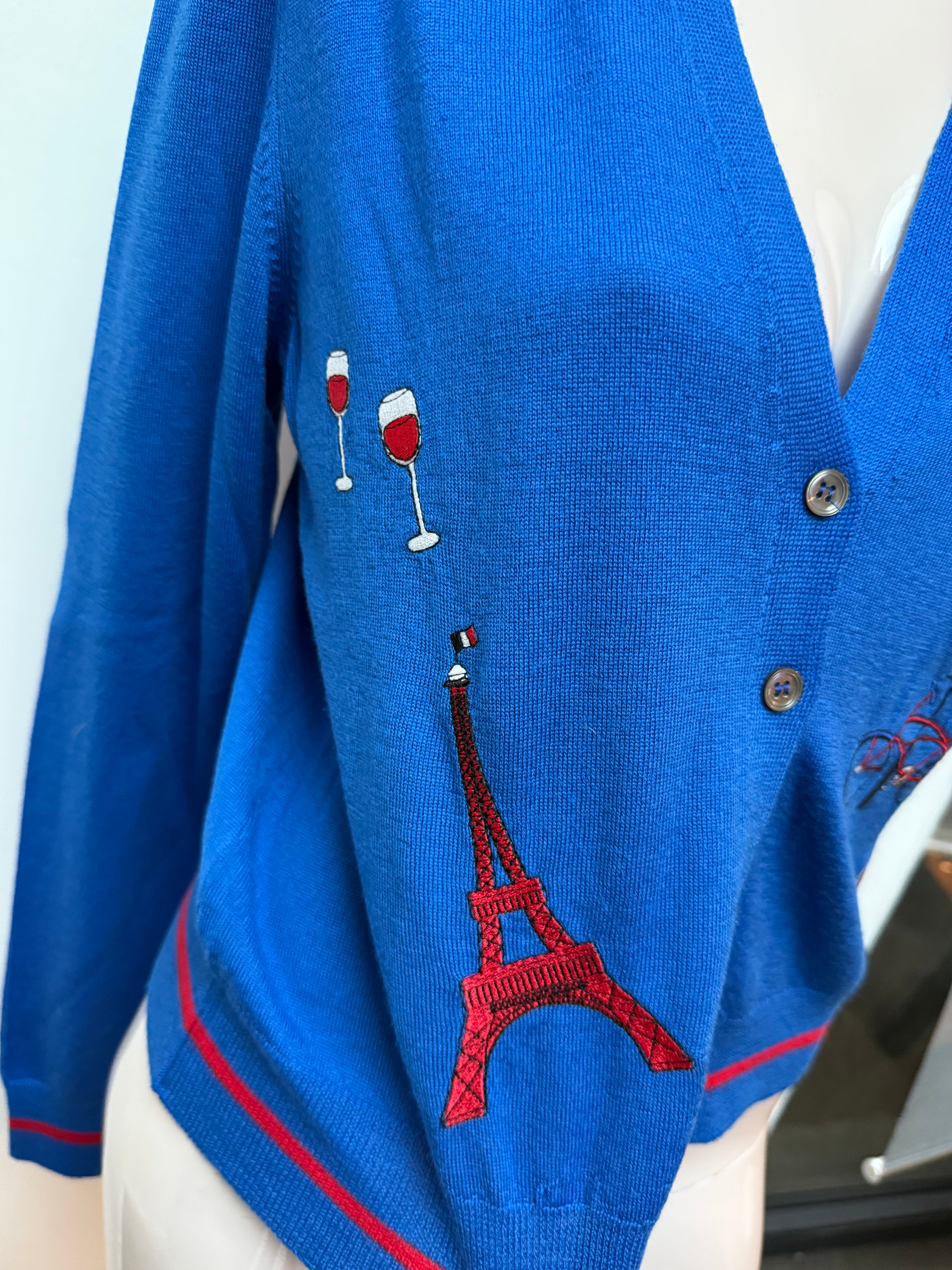 Riani vestje met lange mouw "Paris" blauw maat 36