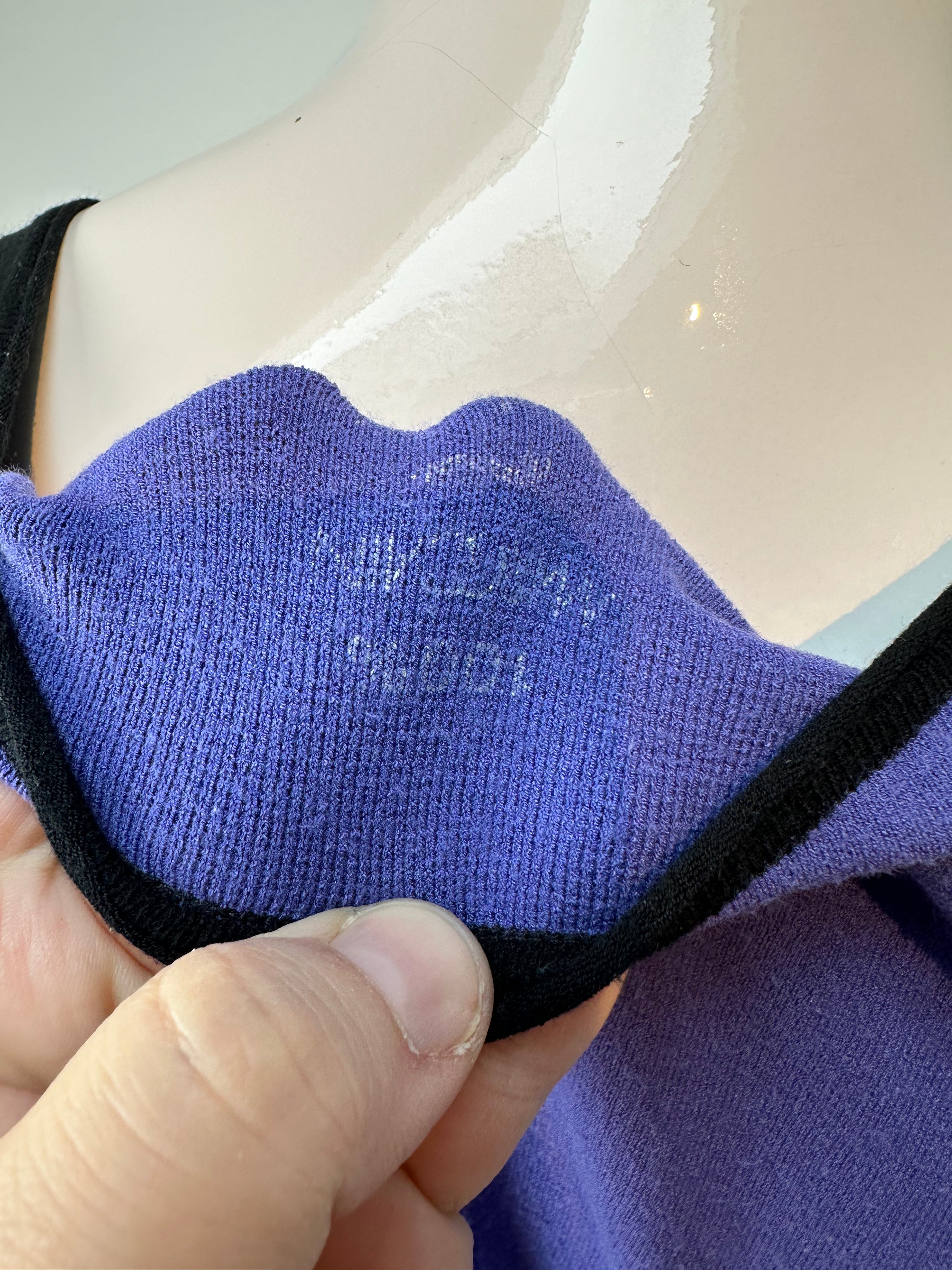 Marc Cain bodycon jurk zwart/paars maat M