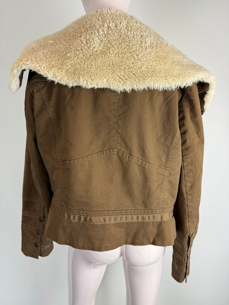 SY by Steps - Jas - bruin, ritssluiting, teddykraag - XL