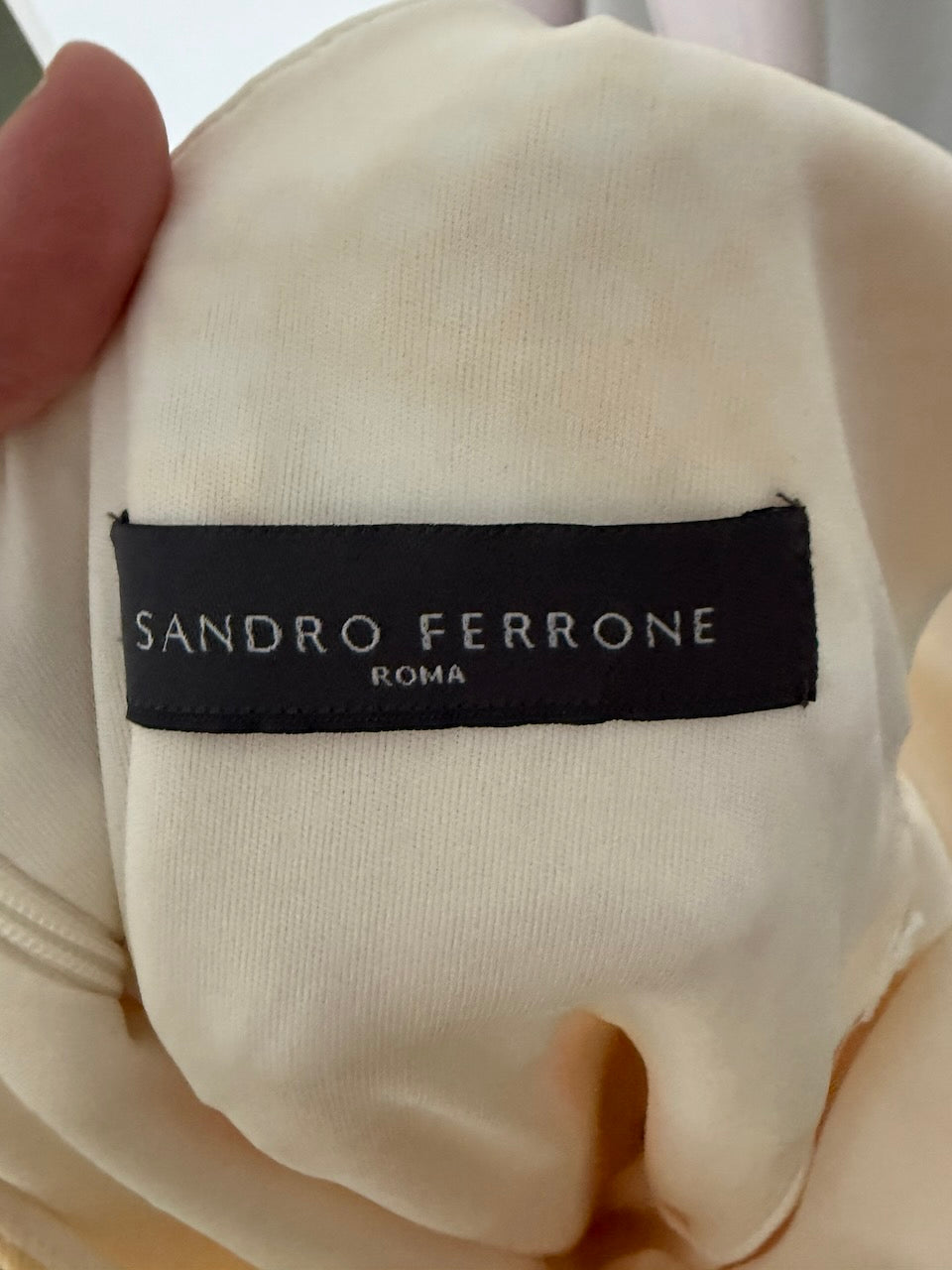 Sandro Ferrone - Jurk - pasteltinten, banenpatroon, mouwloos - XL