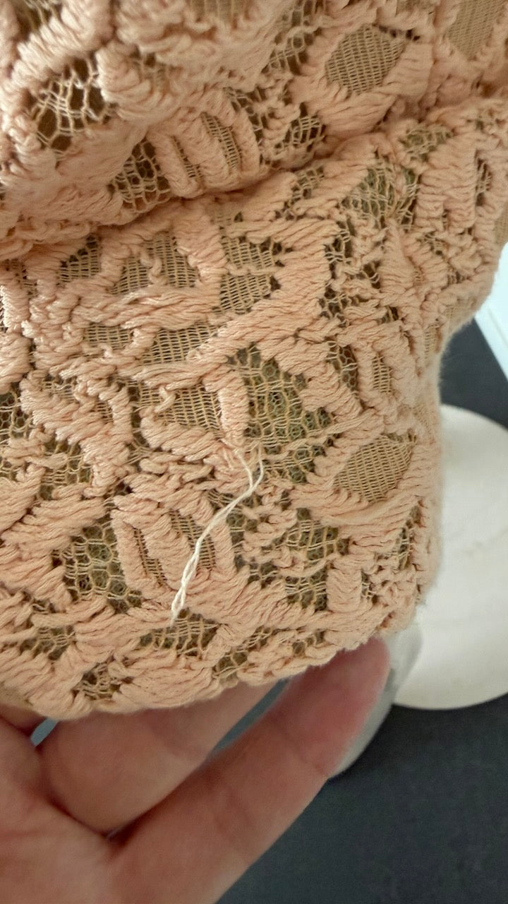 Moschino - Jurk - roze, kant, sierkraag met broche - maat L