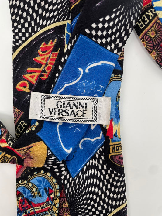 Gianni Versace stropdas 'hotel new yorker' vintage