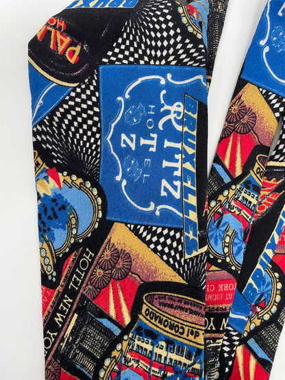 Gianni Versace stropdas 'hotel new yorker' vintage