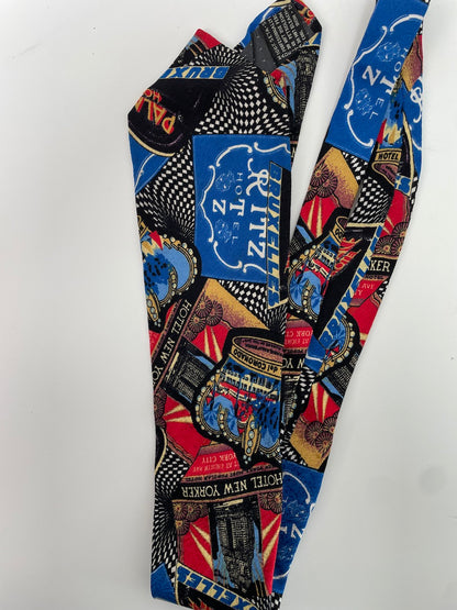 Gianni Versace stropdas 'hotel new yorker' vintage
