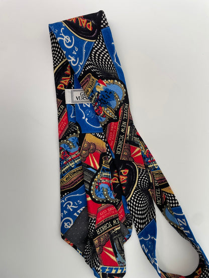 Gianni Versace stropdas 'hotel new yorker' vintage