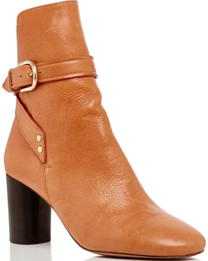 Isabel Marant leren enkellaarsjes – bruin – maat 37/38