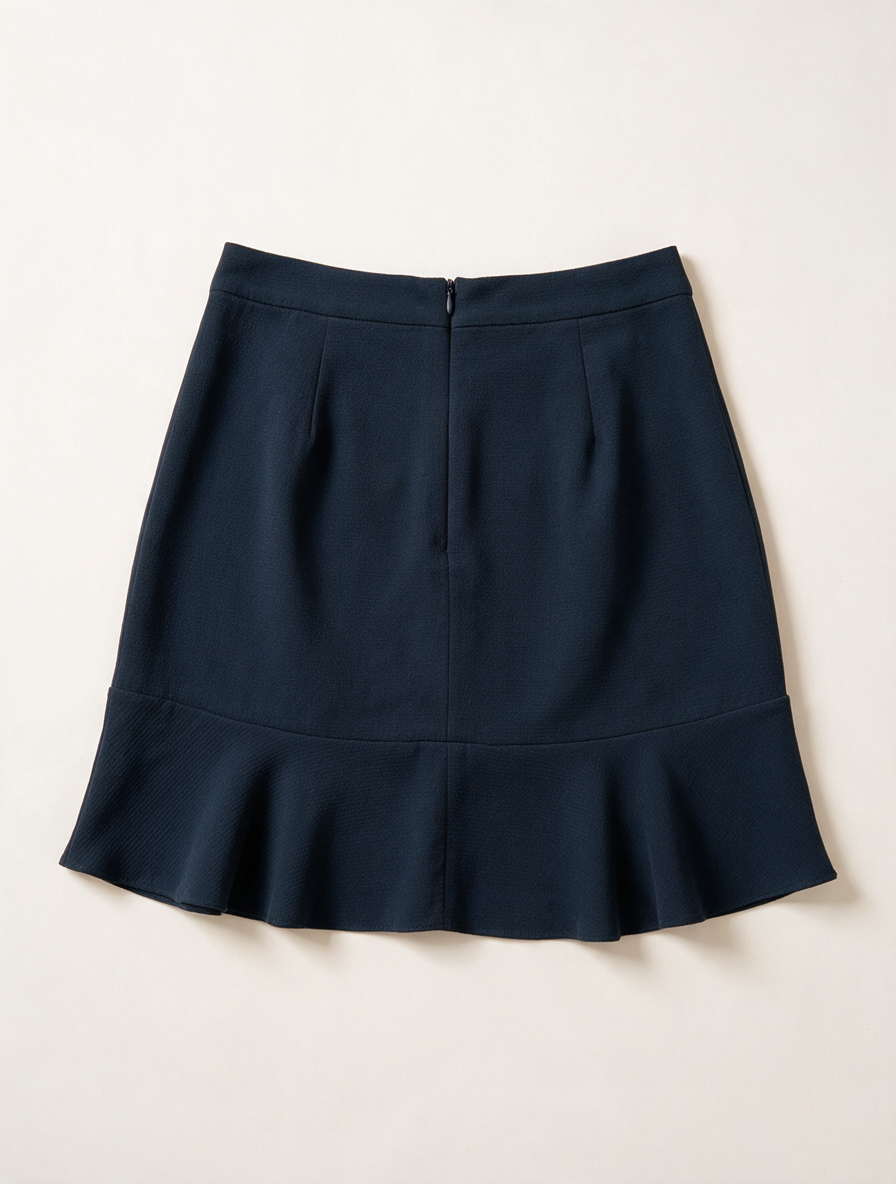 Modström - Rok - blauw, asymmetrische zoom, ruches - XS