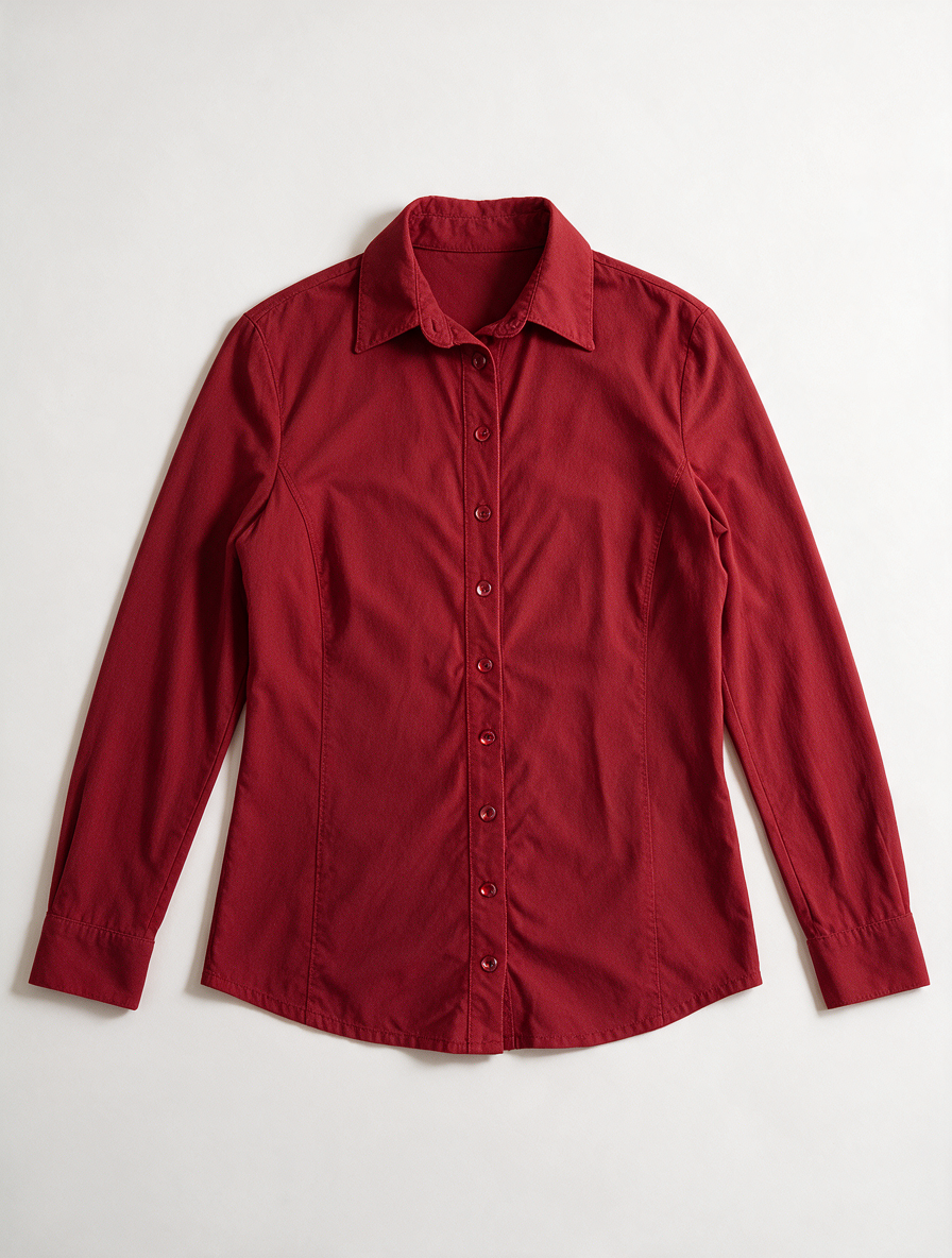 HART by Helena hart - Blouse - rood, klassieke kraag, knoopsluiting - M