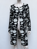 ZOSO - Vest - zwart-wit, bloemenprint, zonder sluiting - S