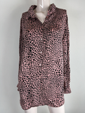 Fabienne Chapot - Blouse - roze, hartjesprint, knoopsluiting - L