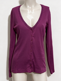 TAIFUN COLLECTION - Vest - paars, V-hals, kanten afwerking - L