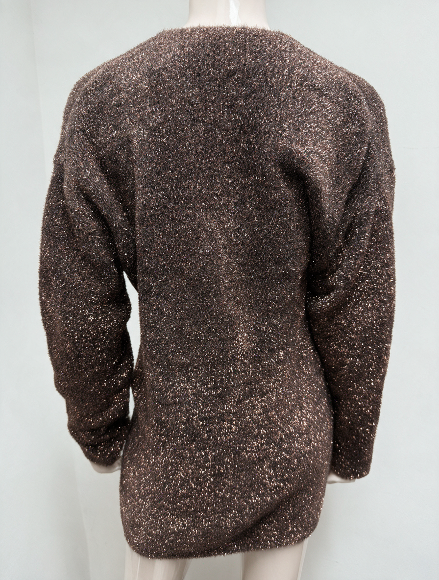 ESSENTIEL ANTWERP - Vest - bruin gemêleerd, subtiele glans, knoopsluiting - S
