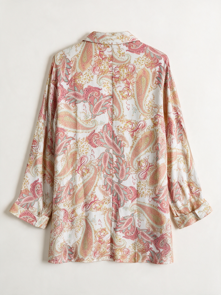 ZARA WOMAN - Blouse - meerkleurig, paisleyprint, knoopsluiting - M