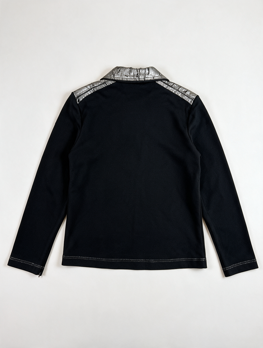 AIRFIELD - Blazer - zwart, metallic zilveren accenten, abstract patroon - XL