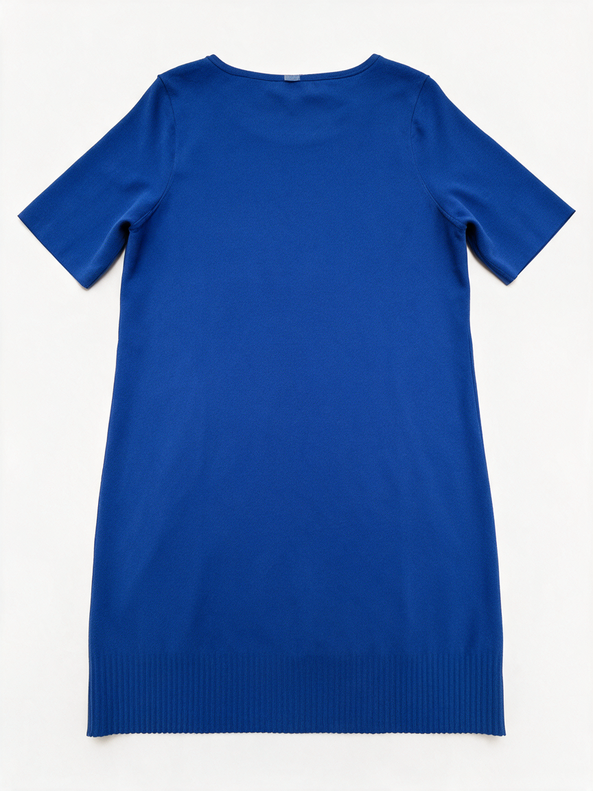 LIZZY & COCO - Jurk - blauw, korte mouw, ronde hals