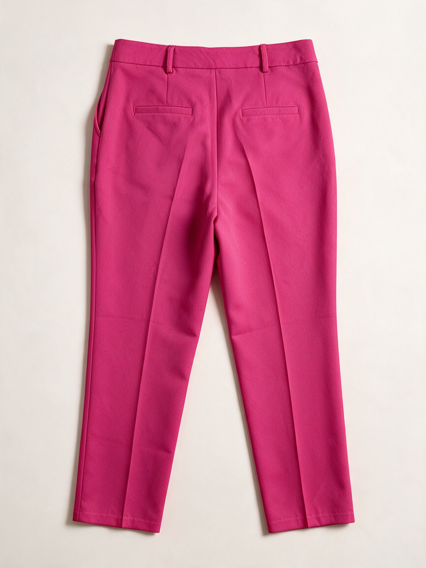 LOLALIZA - Broek - roze, rechte pasvorm, middelhoge taille - XXL