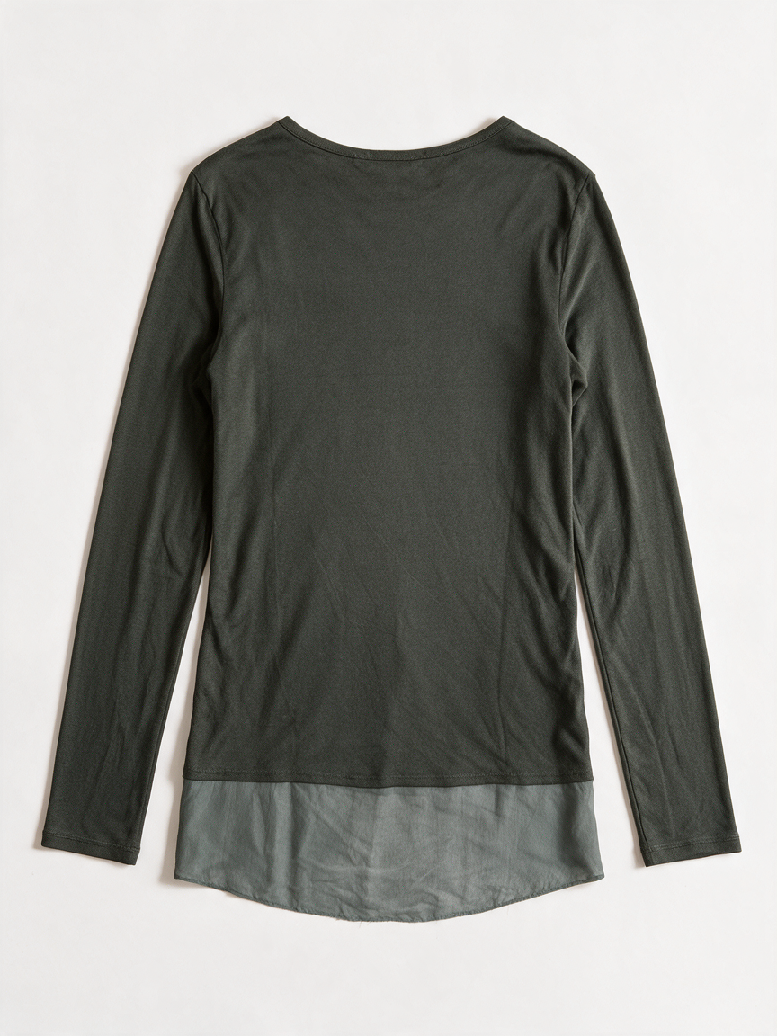Expresso - Blouse - zwart, print aan voorzijde, semi-transparante zoom - S