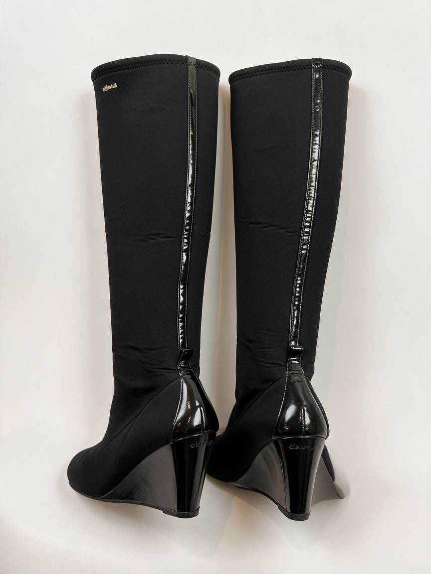Calvin Klein - Laarzen - zwart, kniehoog, wedgehak - 38