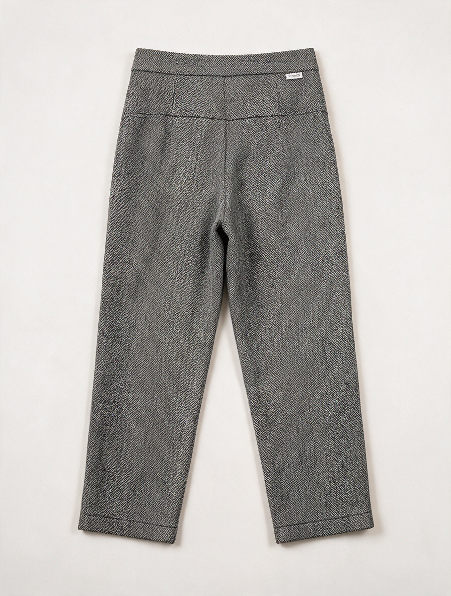 blugirl Blumarine - Broek - grijs, visgraatpatroon, rechte pijp - L