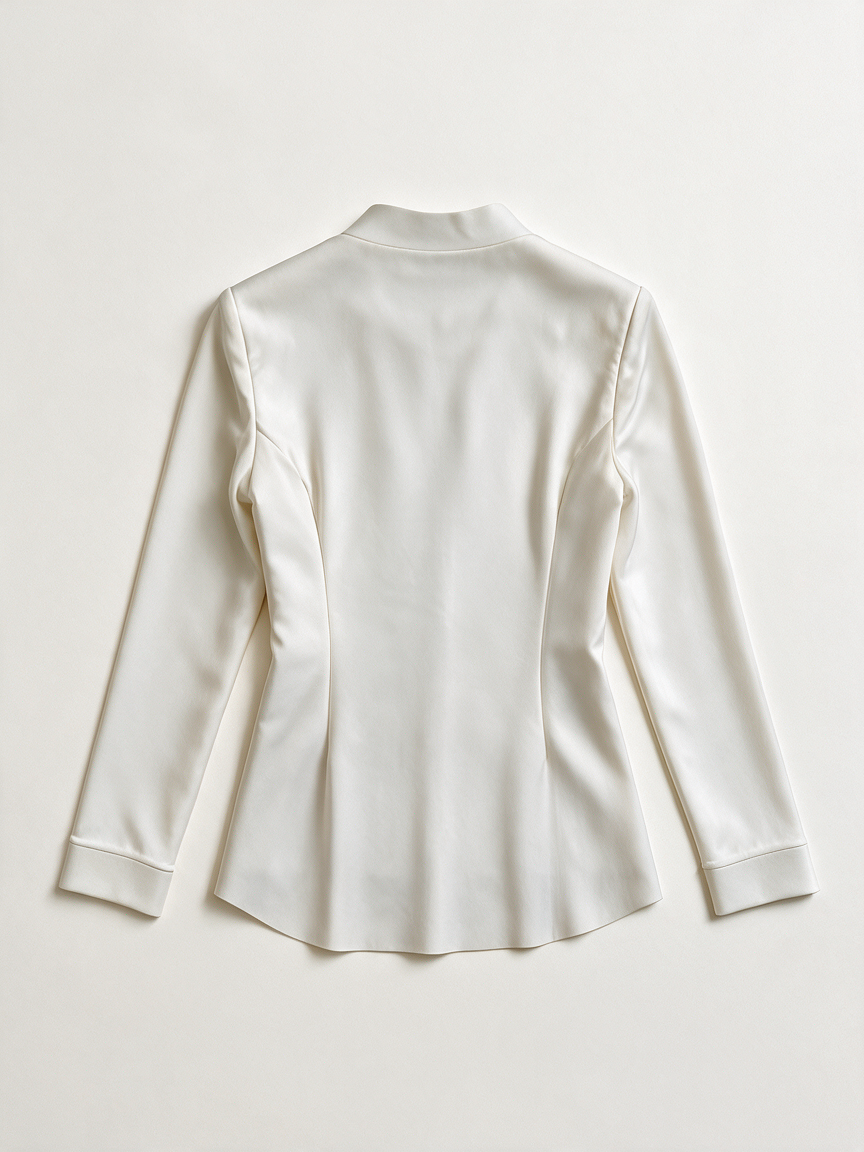 Chiara Boni La Petite Robe - Blouse - wit, opstaande kraag, 4 opgestikte klepzakken - S