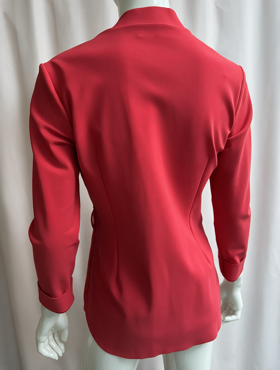 Chiara Boni - Jas - rood, kraagloos, drukknopen - S