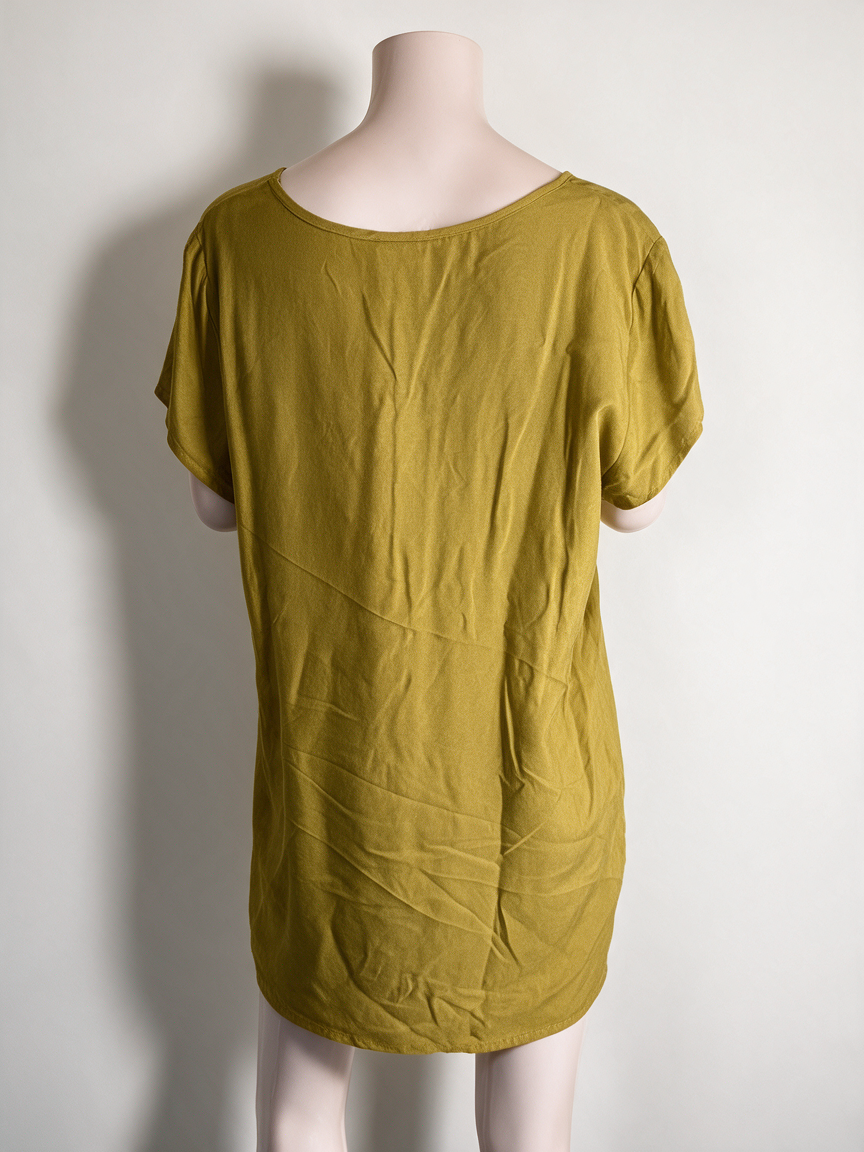 Vero Moda - Top - olijfgroen, ronde hals, korte mouw - L
