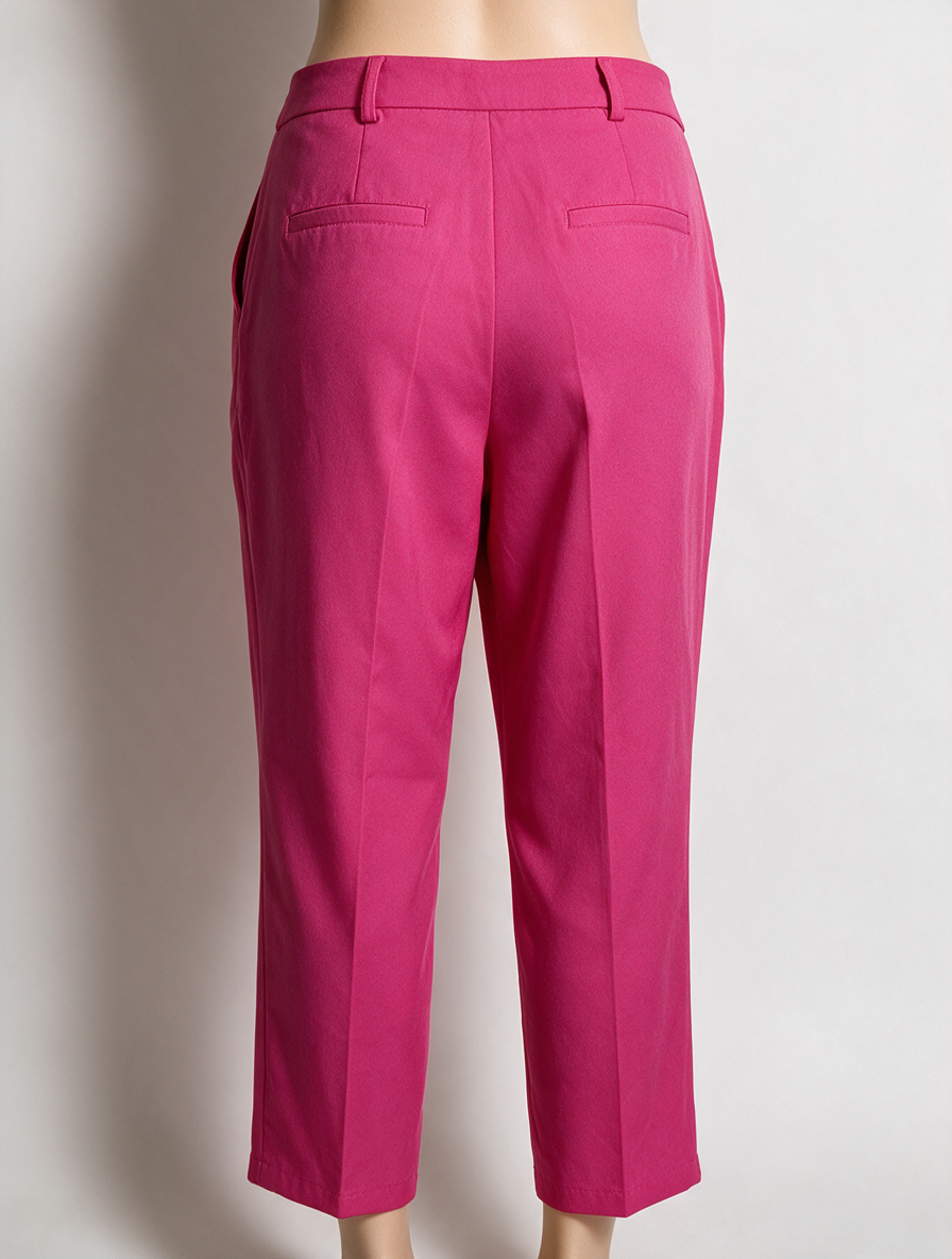 LOLALIZA - Broek - roze, rechte pasvorm, middelhoge taille - XXL