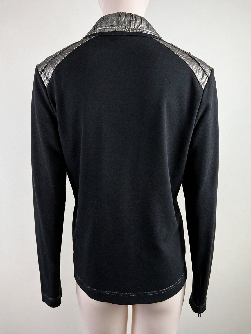 AIRFIELD - Blazer - zwart, metallic zilveren accenten, abstract patroon - XL