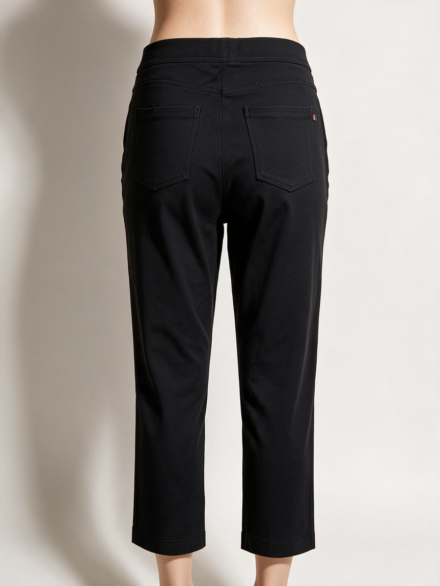 Toni Dress - Broek - zwart, rechte pijp, elastische tailleband - XL