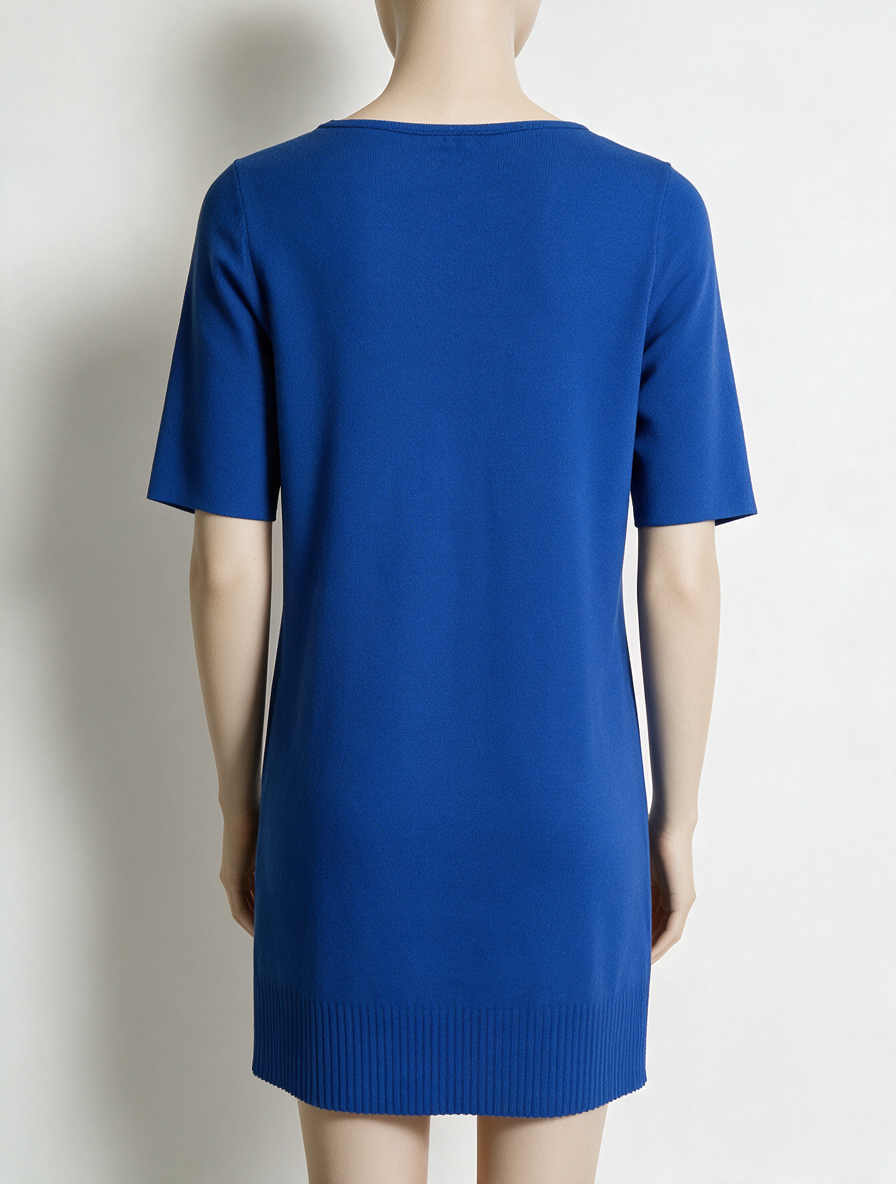 LIZZY & COCO - Jurk - blauw, korte mouw, ronde hals