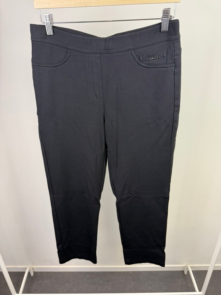 Toni Dress - Broek - zwart, rechte pijp, elastische tailleband - XL