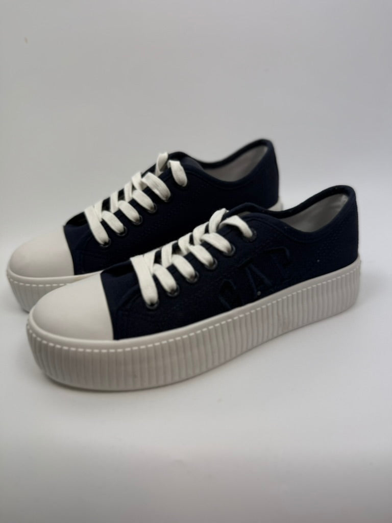 GAP Sneakers - blauw canvas, witte rubberen zool, veters - maat 36