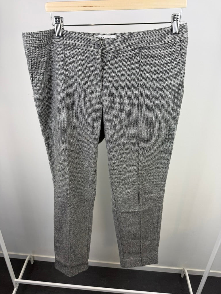 blugirl Blumarine - Broek - grijs, visgraatpatroon, rechte pijp - L