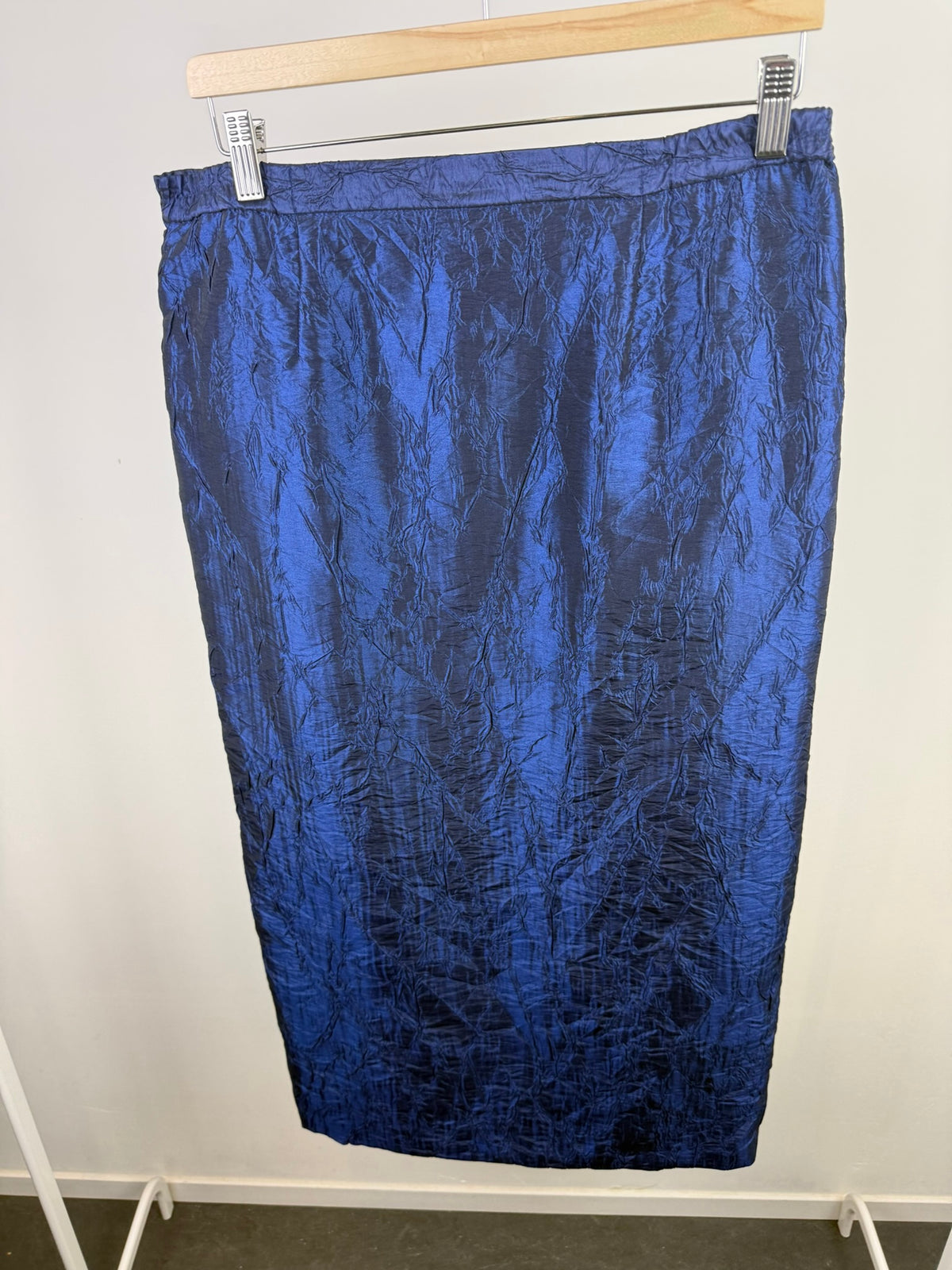 Creation Atelier GS - Rok - kobaltblauw, glanzend, elastische taille - XL