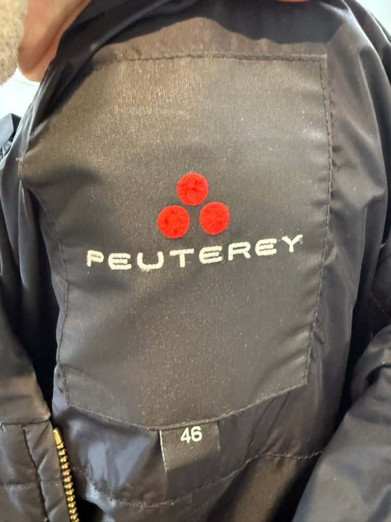 Peuterey - Jas - zwart, gewatteerd, capuchon - L