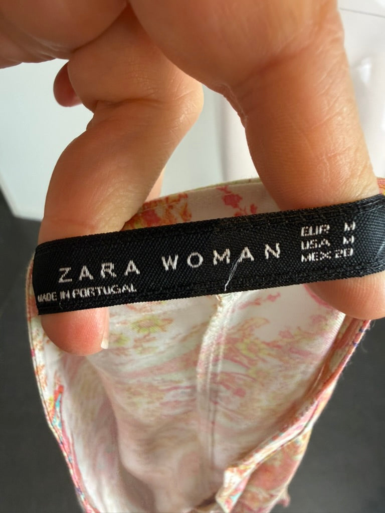 ZARA WOMAN - Blouse - meerkleurig, paisleyprint, knoopsluiting - M