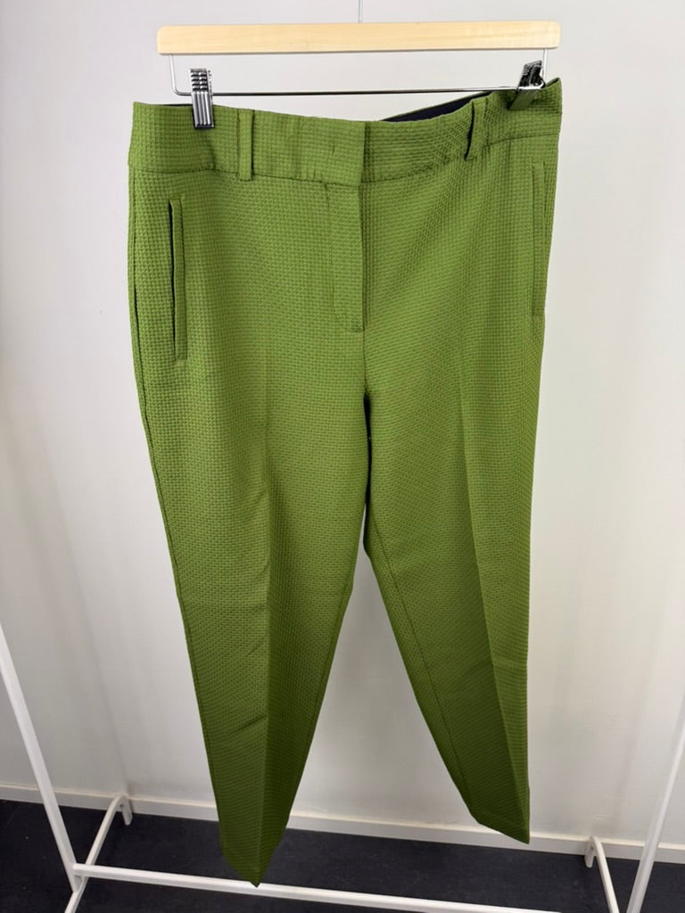 VANILIA - Broek - groen, chino model, wafelstructuur - XL