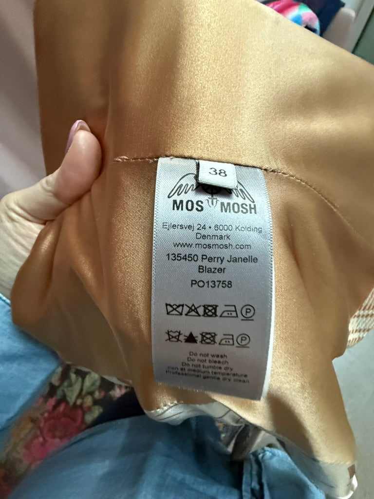 MOS MOSH - Blazer - geruit, bruin/beige/groen/wit, getailleerde pasvorm - M