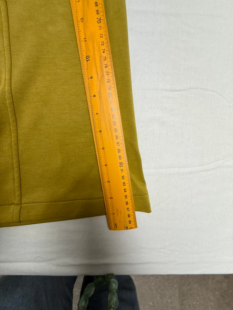 mbyM - Broek - okergeel, elastische tailleband, flared - M