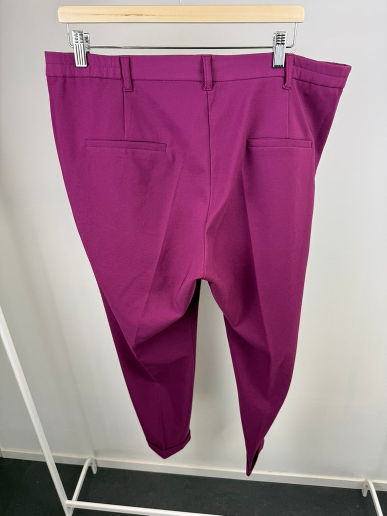 MS Mode - Broek - paars-roze, rechte pasvorm, blinde ritssluiting - XXL
