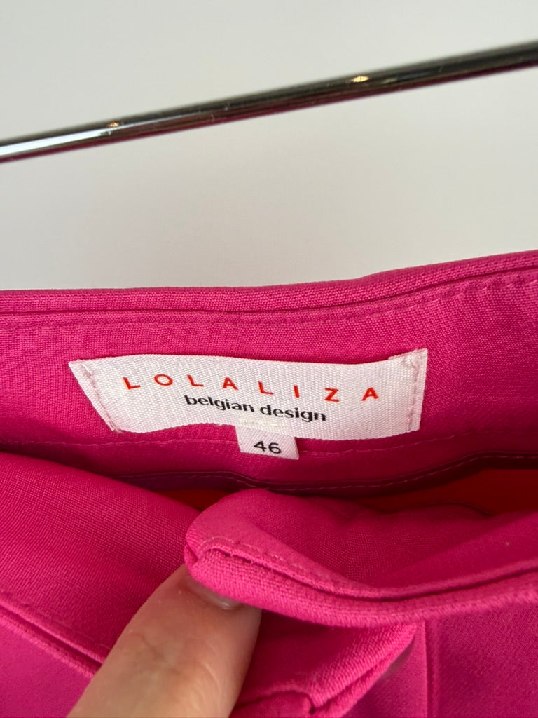 LOLALIZA - Broek - roze, rechte pasvorm, middelhoge taille - XXL