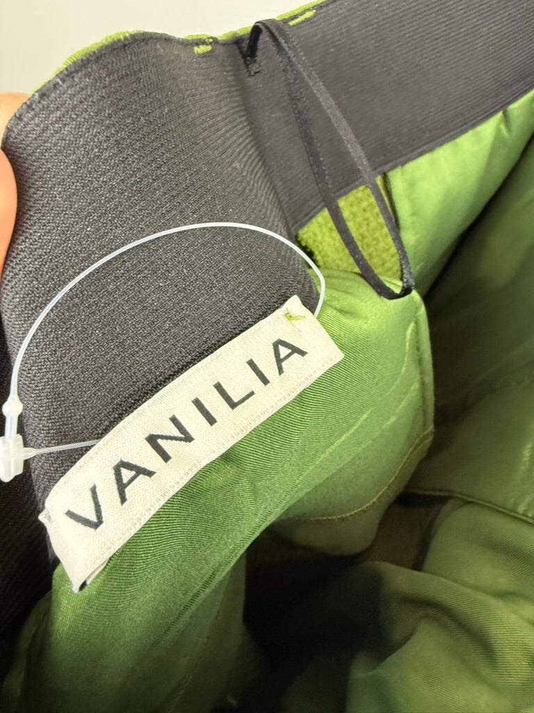 VANILIA - Broek - groen, chino model, wafelstructuur - XL