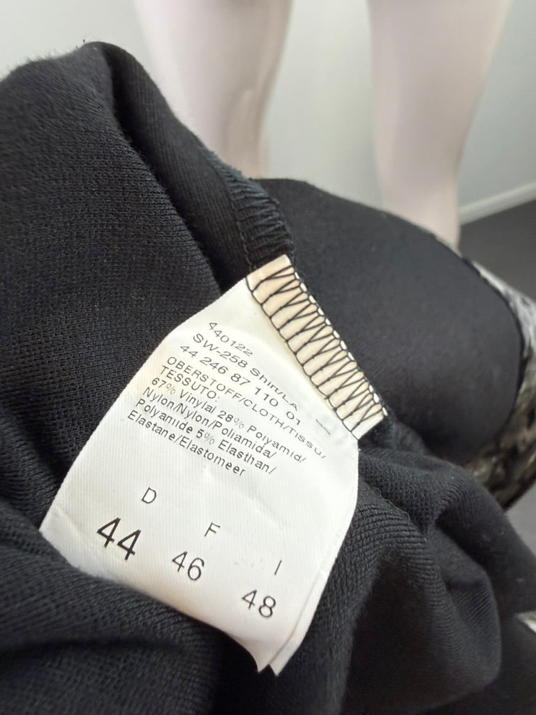 AIRFIELD - Blazer - zwart, metallic zilveren accenten, abstract patroon - XL