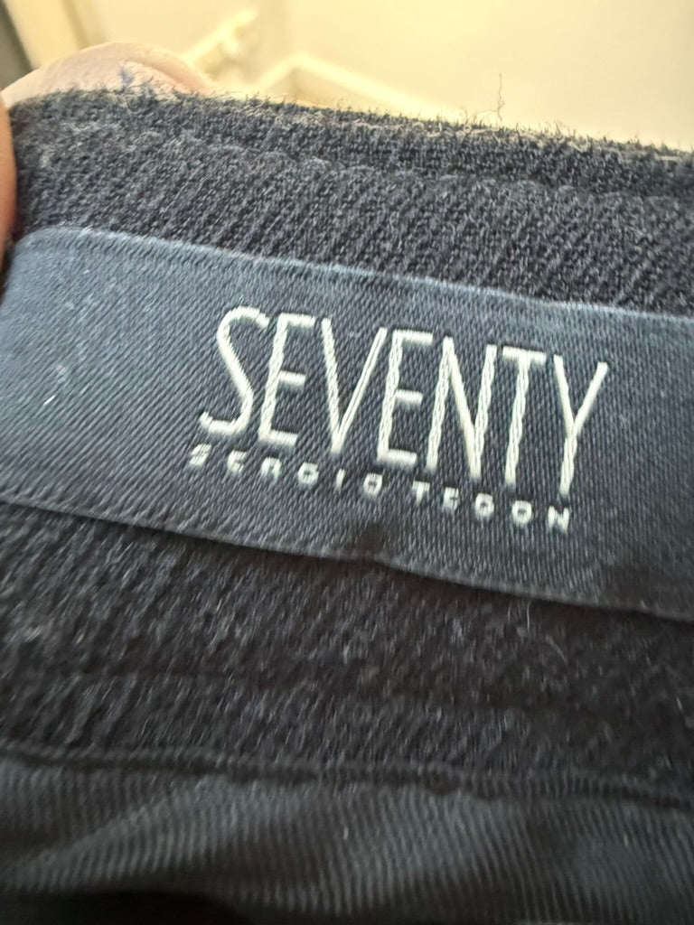 SEVENTY - Broek - zwart, rechte pijp, met stretch - M