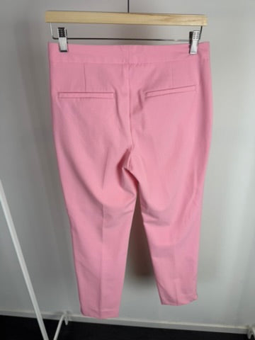 ZARA - Broek - roze, rechte pasvorm, blinde ritssluiting - XS