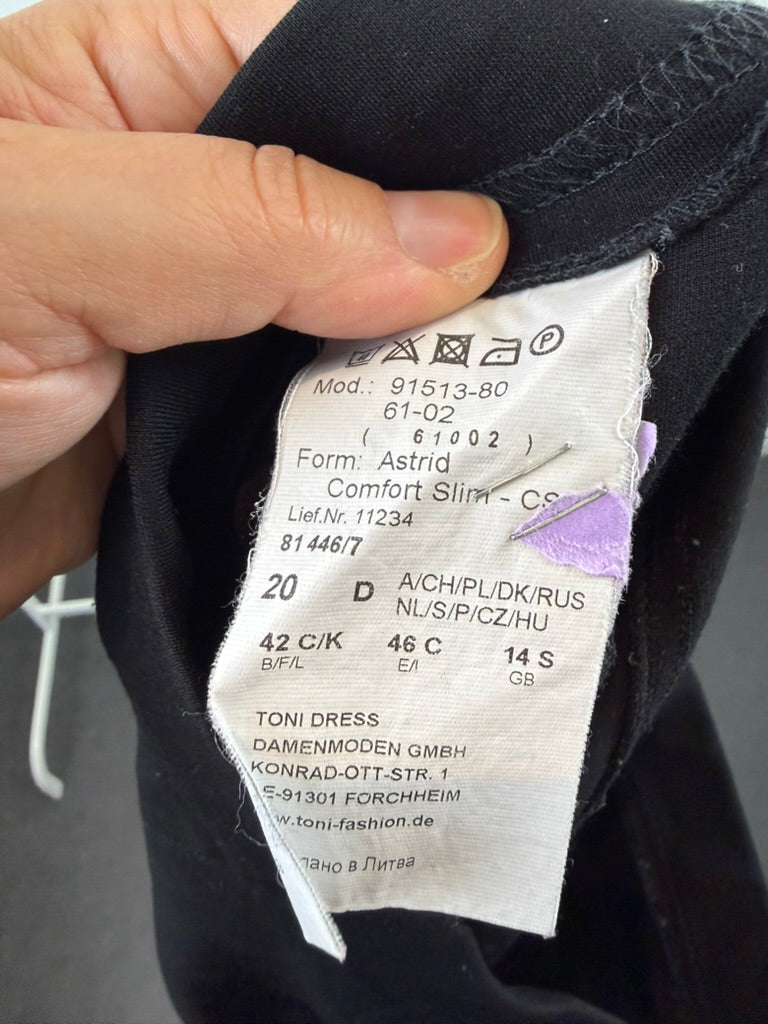 Toni Dress - Broek - zwart, rechte pijp, elastische tailleband - XL
