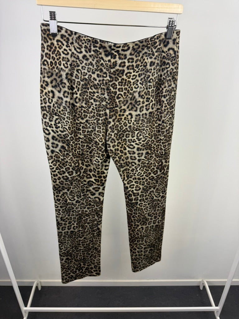 Marc Cain - Broek - luipaardprint, hoge taille, rechte pijpen - M